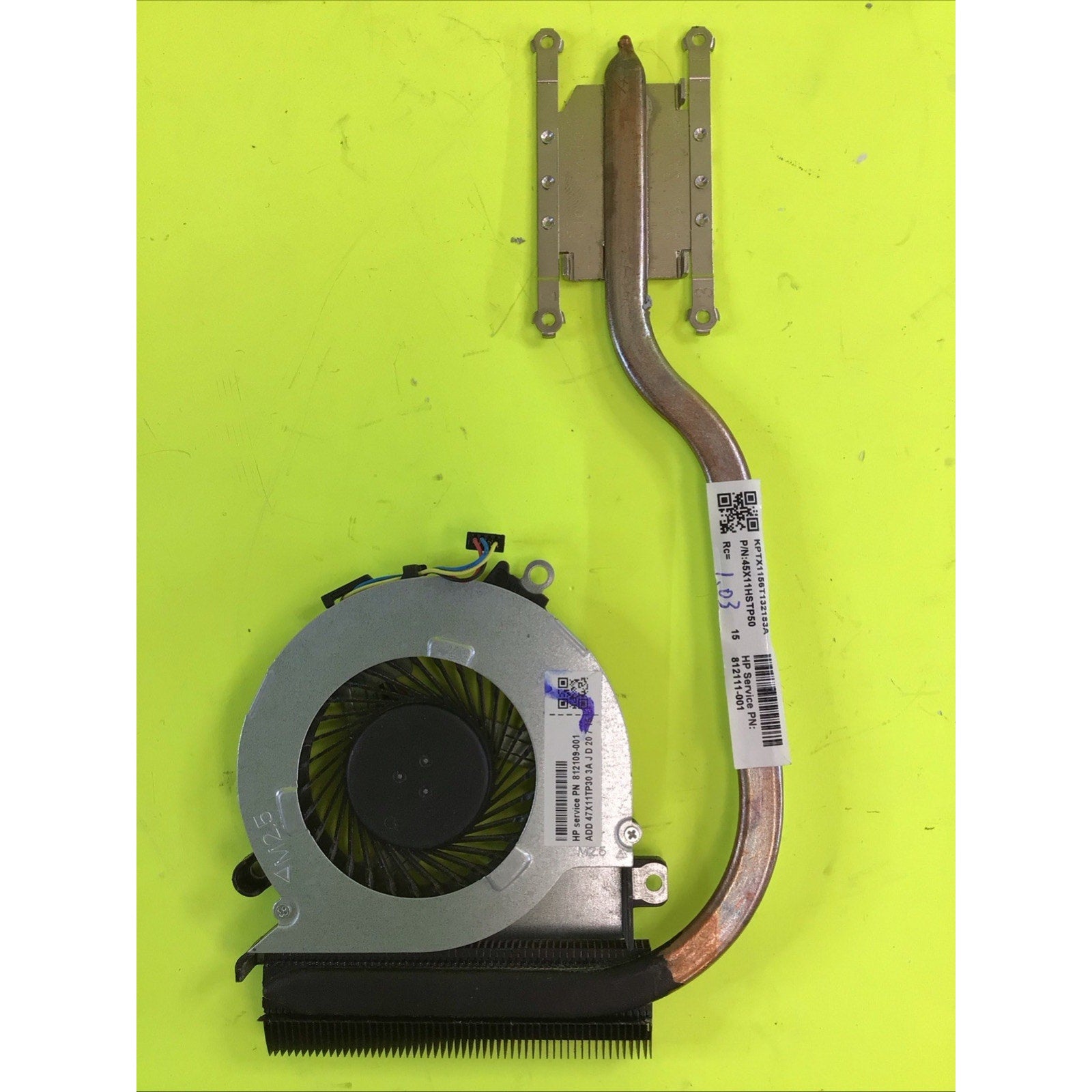 HP 15-AB157NR CPU Cooling Fan with Heat Sink 812109-001 812111-001