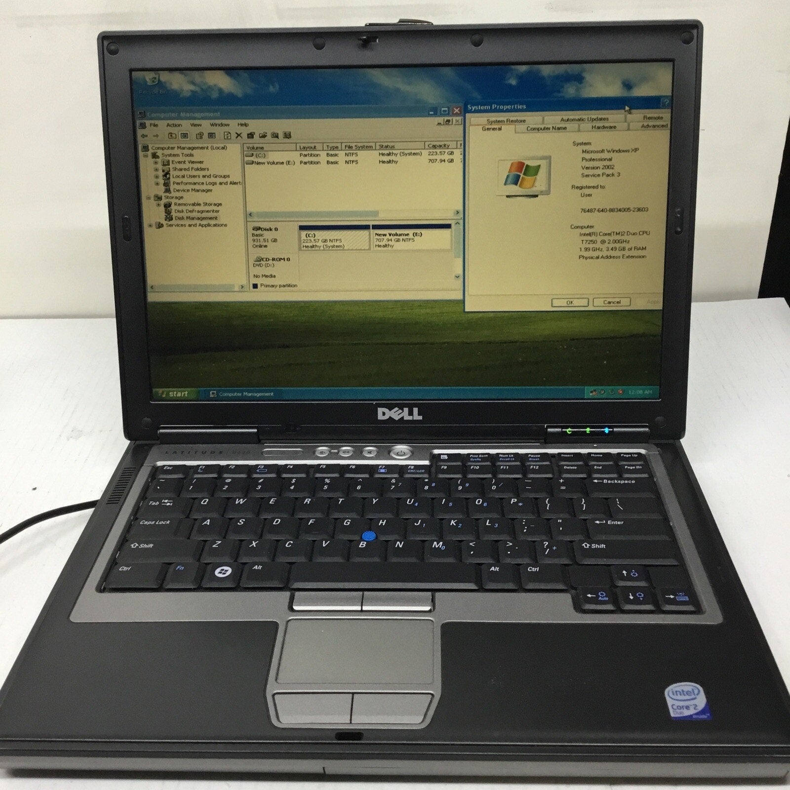 Dell Latitude D630 14" Laptop Intel Core 2 Duo 3.5GB RAM 1TB WinXP *READ*
