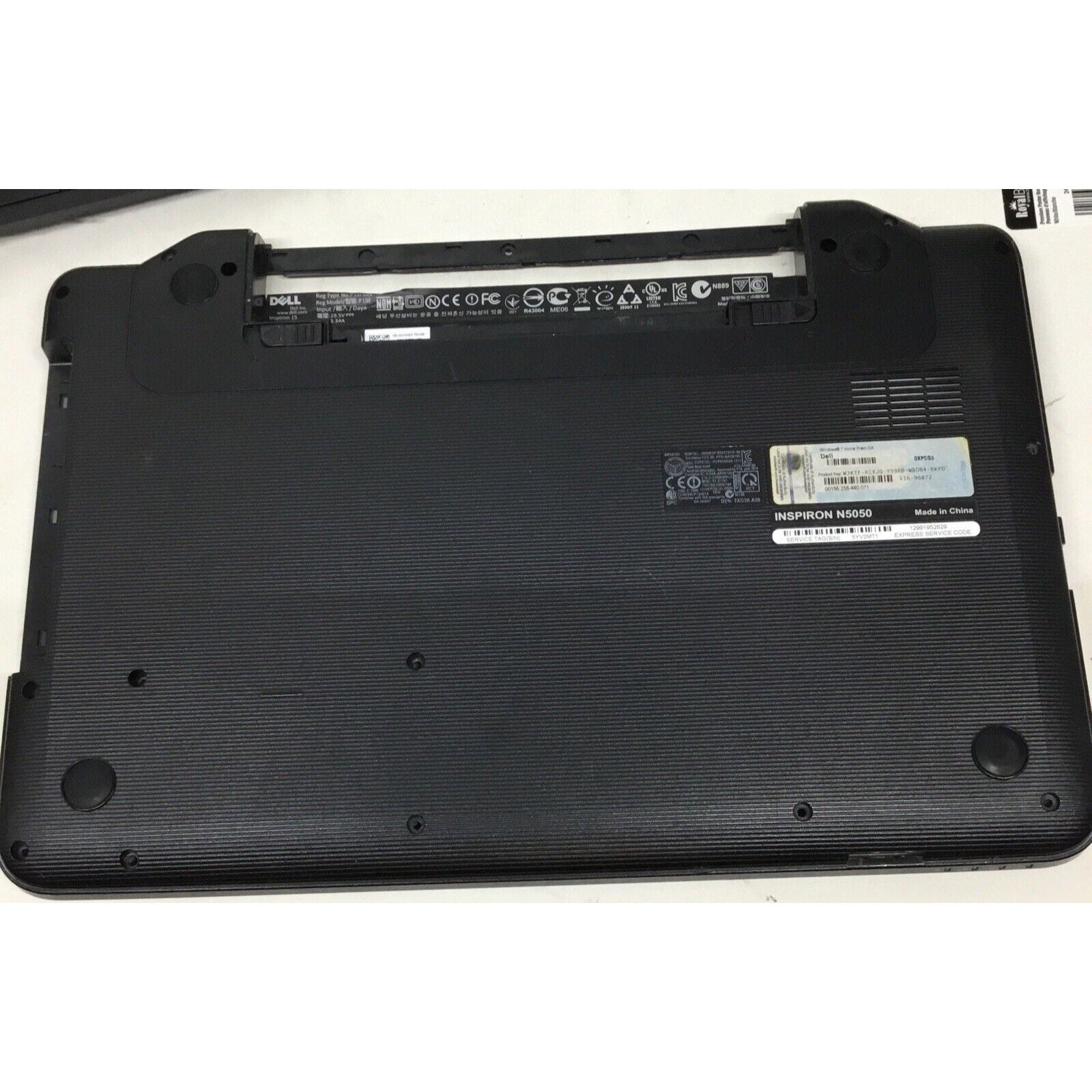 Genuine Dell Inspiron N5050 15.6" Bottom Base Cover YJ0RW CN-0YJ0RW