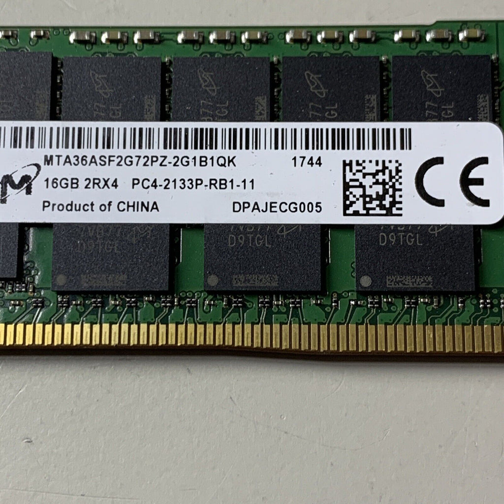 Crucial 16GB DDR4 2133MHz ECC-REG PC4-17000R 2RX4 1.2V CL15 Server RDIMM Memory