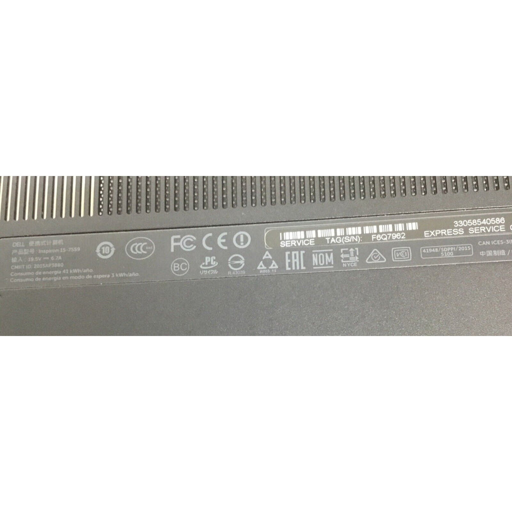 0CJFXG Genuine Dell Inspiron 15 7559 Bottom Case Cover Door With Rubber CJFXG