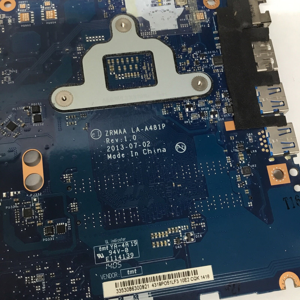 For Parts Toshiba Satellite E45t Intel i5-4200U 1.6GHz Motherboard LA-A481P
