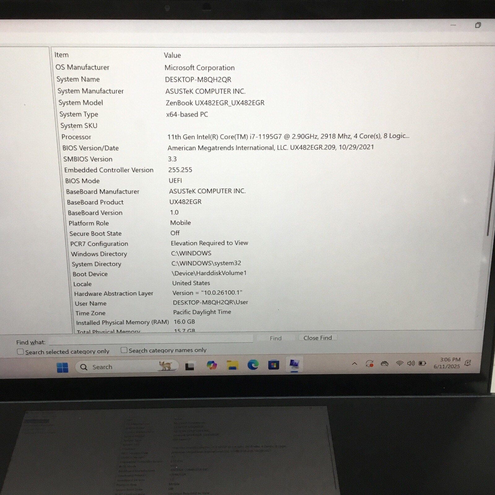 ASUS Zenbook UX482EGR i7-1195G7 2.9GHz 16GB RAM 1TB GeForce MX450