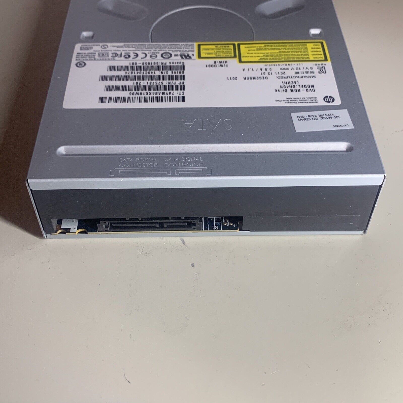HP Compaq DH40N A2HH 16x DVD-ROM SATA Optical Drive 575781-201 581058-001