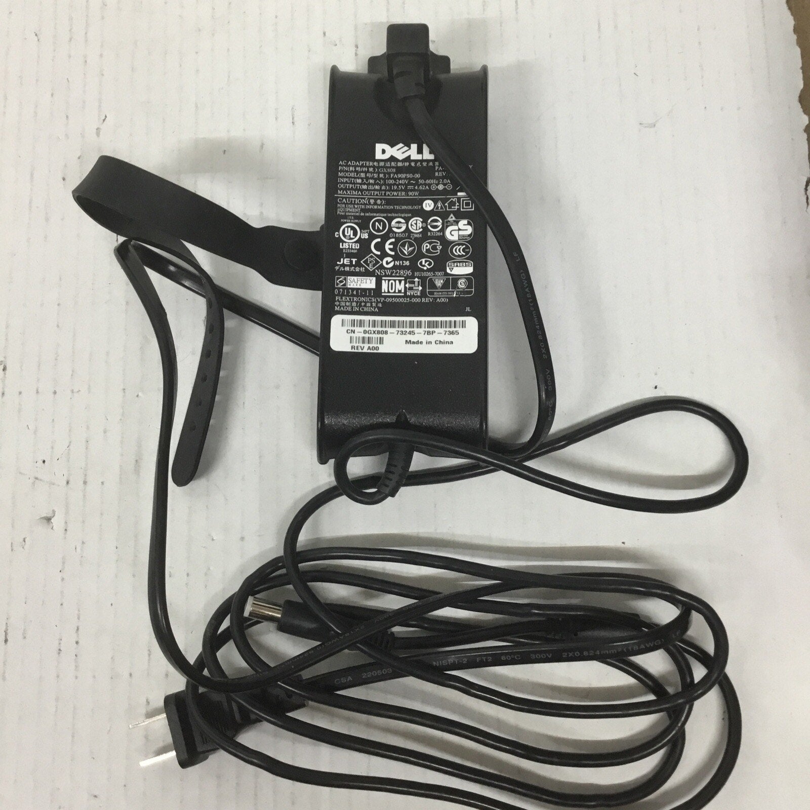 Genuine Dell FA90PS0-00 19.5V 4.62A AC Power Adapter Charger GX808 0GX808