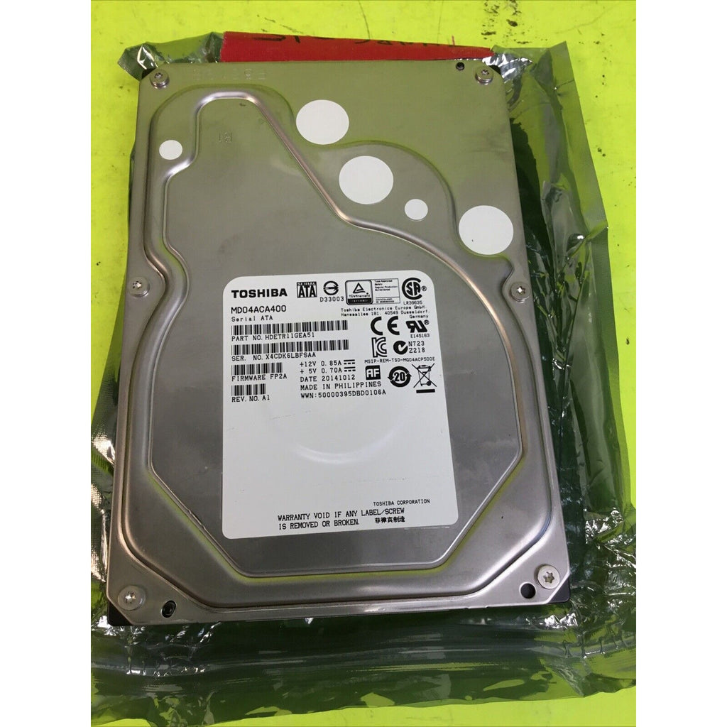 Toshiba MD04ACA SATA 4TB Internal 7200RPM 3.5" (MD04ACA400) HDD Hard Drive