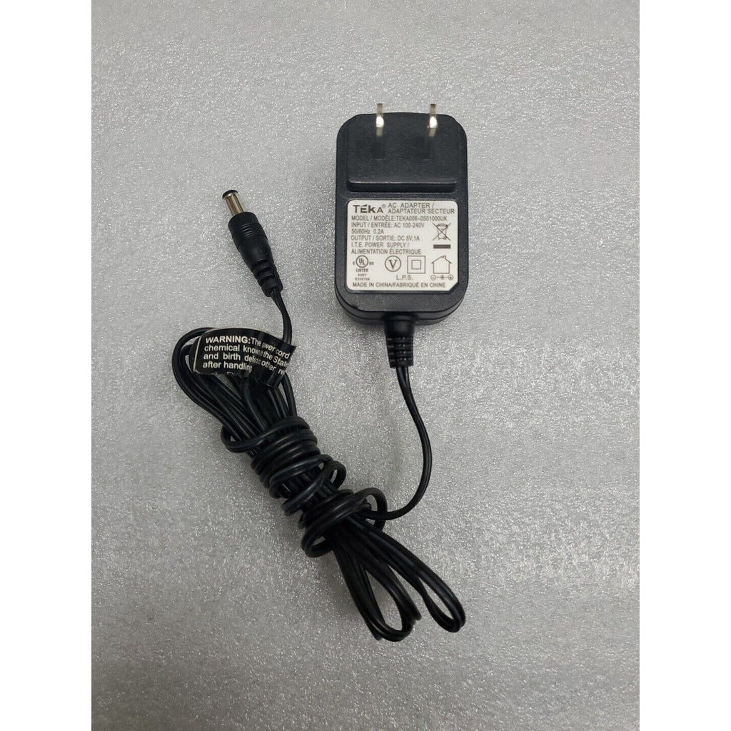 Teka TEKA006-0501000UK AC Power Supply Adapter Charger Output DC 5V 1A