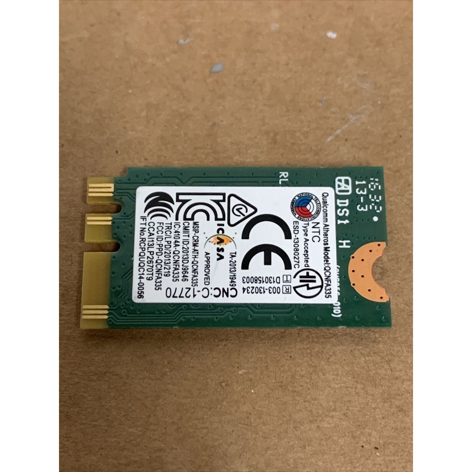 GENUINE DELL WIRELESS WiFi BLUETOOTH CARD 802.11 b/g/n M.2 DW1707 VRC88 0VRC88