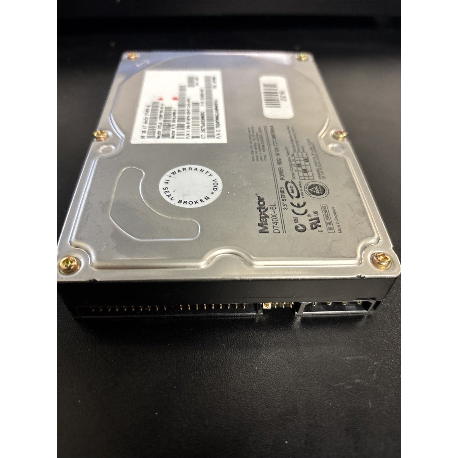 Maxtor D740X-6L MX6L080L4 20GB 7200 RPM IDE Hard Drive SG-07J379-12547-233-31F4