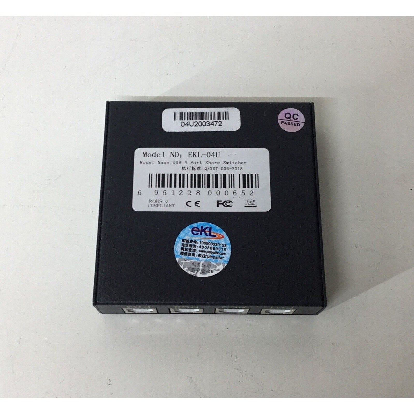 eKL USB 2.0 4 Port Share Switcher EKL-04U