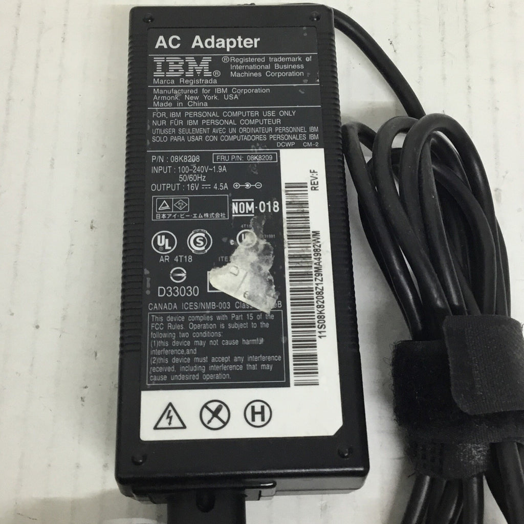 Genuine IBM 08K8208 08K8209 AC Adapter 16V 4.5A 100-240V