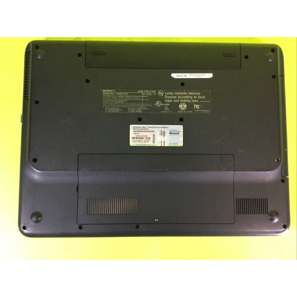 SONY Vaio VGN-NR430E Pentium Dual Core 1.86 GHz 2GB RAM FOR PARTS or REPAIR