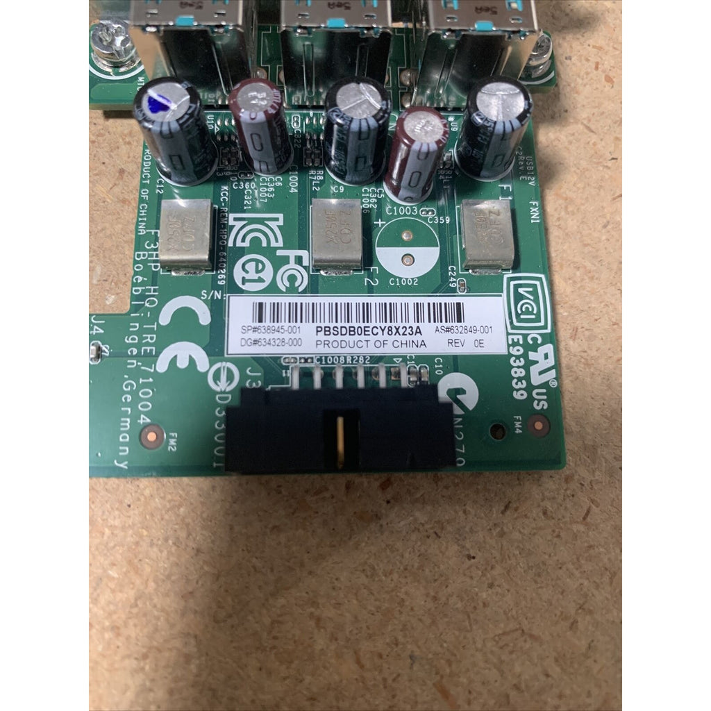 HP 640269-001 3-Port Powered USB 12v PCI Express x1 Low Profile Adapter Card