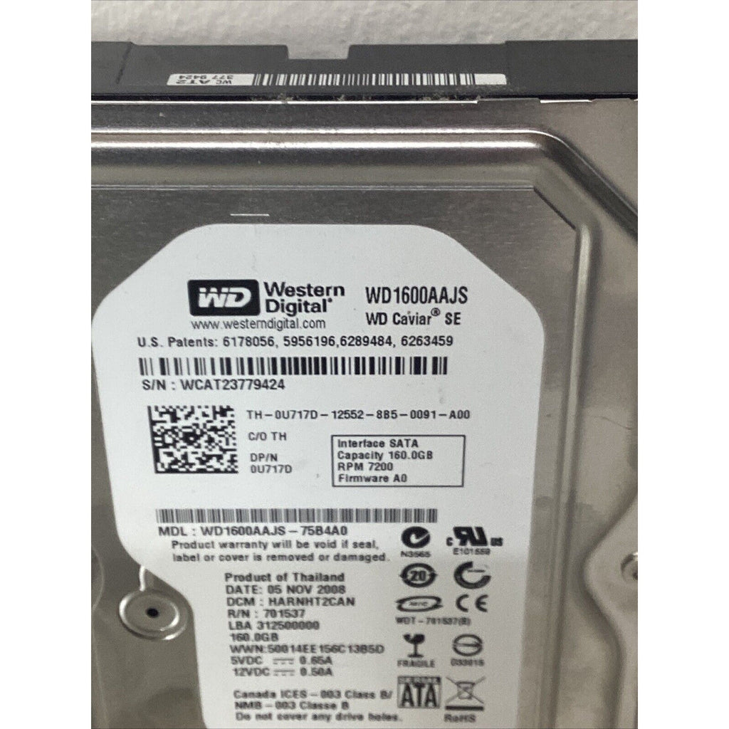 Western Digital WD1600AAJS-75B4A0 160GB Sata Hard Drive