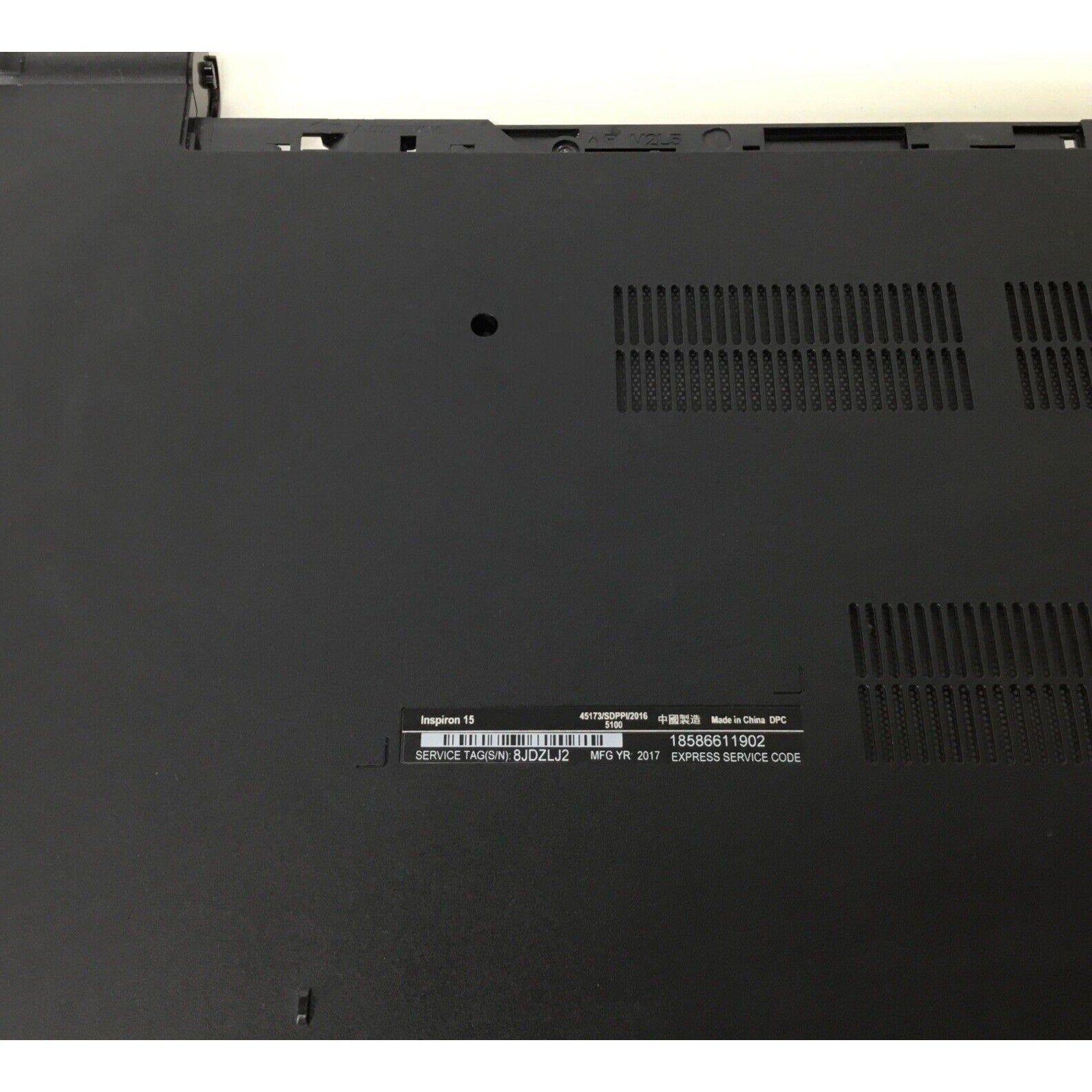 OEM Dell Inspiron 15 Black Bottom Case Cover 0X3VRG X3VRG