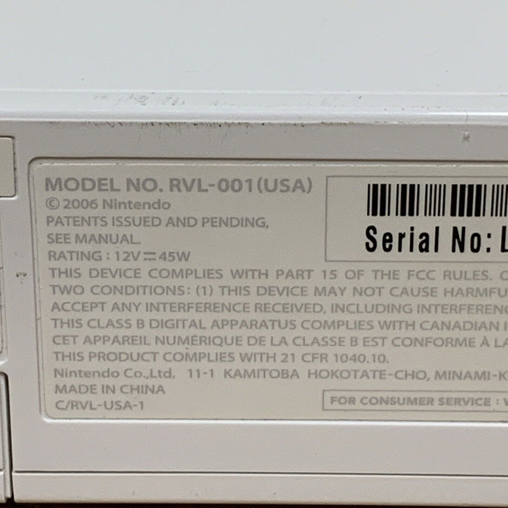 Nintendo Wii Replacement Console ONLY Gamecube Compatible RVL-001 - Tested Works