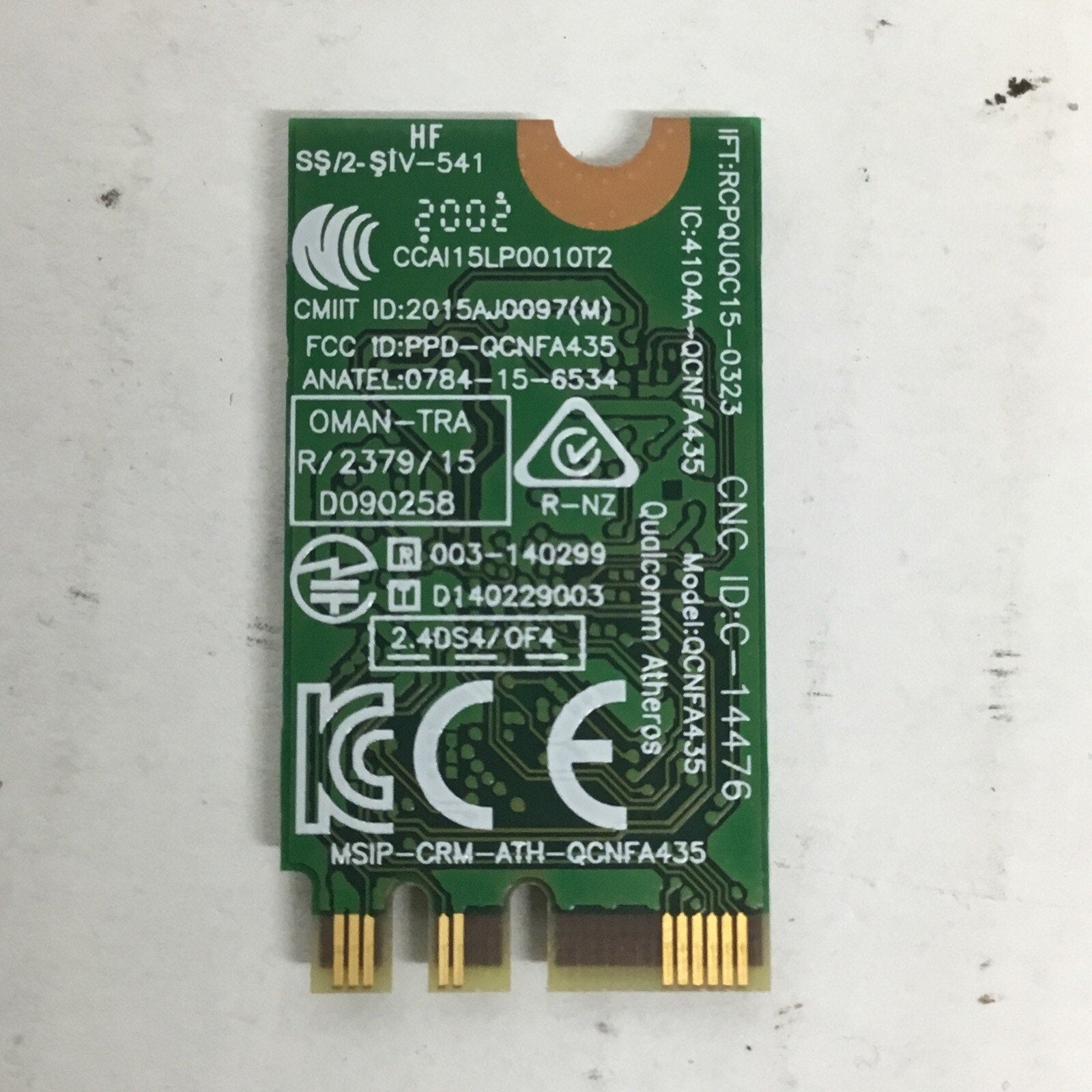 Dell Inspiron QUALCOMM DW1810 Wireless WiFi BT NGFF M.2 Combo Card V91GK 0V91GK