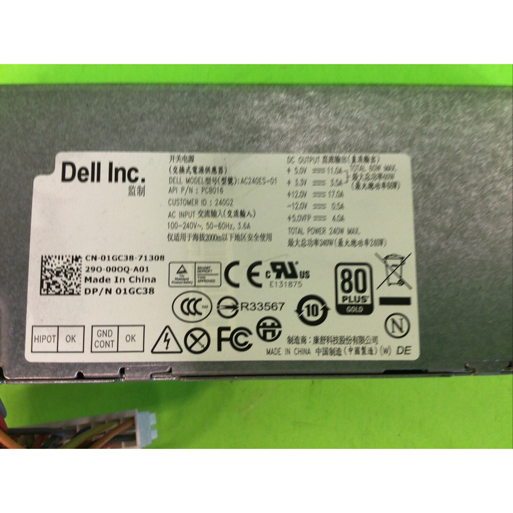 Dell OptiPlex Desktop 240W Power Supply AC240ES-01