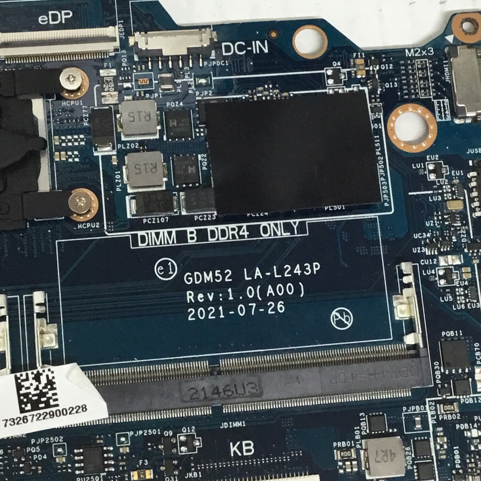 FOR PARTS/DEFECTIVE OEM Dell Inspiron 15 3511 Motherboard i5 1035G1 03P9HH