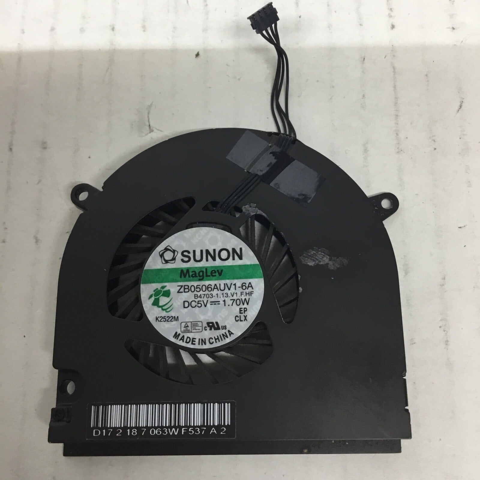SUNON ZB0506AUV1-6A B4703-1.13.V1.F.HF DC5V 1.70W Cooling Fan